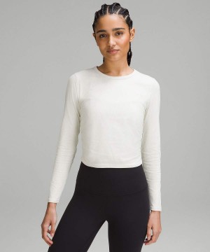 Lululemon All It Takes Gerippt Nulu Langarmhemd Damen Türkis | 3624TYGLN