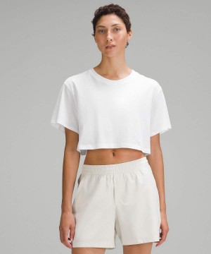 Lululemon All Yours Cropped T-shirts Damen Weiß | 7362EXRHZ