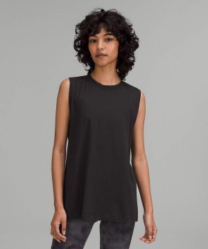 Lululemon All Yours Tanktop Damen Schwarz | 2580WJVUT