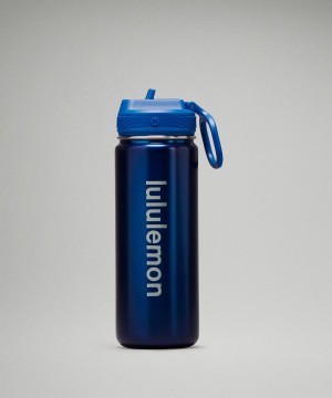 Lululemon Back to Life Sport Bottle 18oz Straw Lid Wasserflaschen Herren Blau | 7530MTPZX