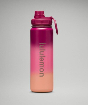 Lululemon Back to Life Sport Bottle 24oz Wasserflaschen Damen Lila Rosa Koralle | 3286MBAJN