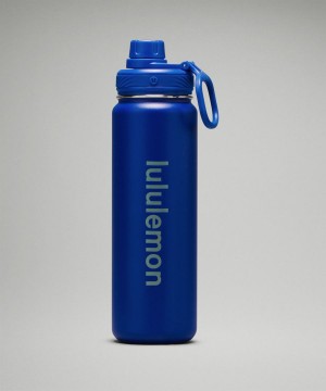 Lululemon Back to Life Sport Bottle 24oz Wasserflaschen Damen Blau | 9548KZHMG