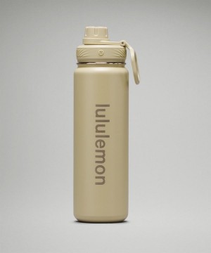 Lululemon Back to Life Sport Bottle 24oz Wasserflaschen Damen Khaki | 5708ETXNI