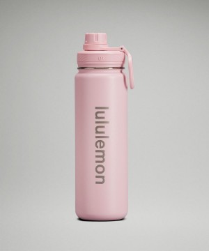 Lululemon Back to Life Sport Bottle 24oz Wasserflaschen Damen Rosa Weiß | 1923ECSAI