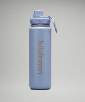 Lululemon Back to Life Sport Bottle 24oz Wasserflaschen Damen Blau Beige | 2968OAUVC