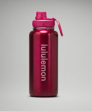 Lululemon Back to Life Sport Bottle 32oz Shine Wasserflaschen Damen Lila | 8237ASNHY