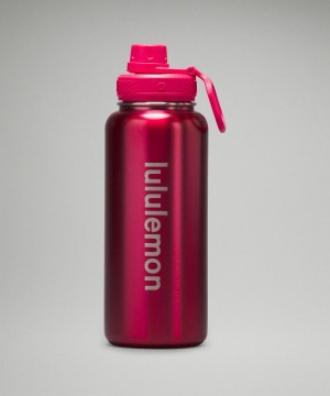 Lululemon Back to Life Sport Bottle 32oz Shine Wasserflaschen Damen Rosa | 2309EXDMN