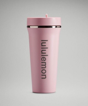 Lululemon Back to Life Tumbler 24oz Wasserflaschen Damen Rosa Weiß | 1750QWGMS