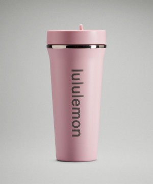 Lululemon Back to Life Tumbler 24oz Wasserflaschen Herren Rosa Weiß | 7250EMFCN