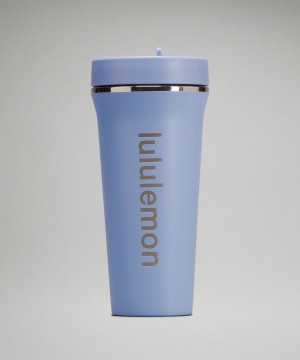 Lululemon Back to Life Tumbler 24oz Wasserflaschen Damen Blau Beige | 6379EYQIL