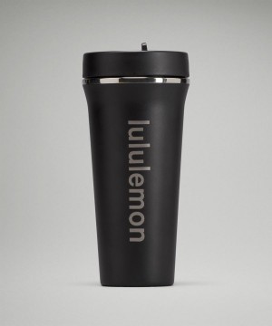 Lululemon Back to Life Tumbler 24oz Wasserflaschen Damen Schwarz | 8345QTBXP