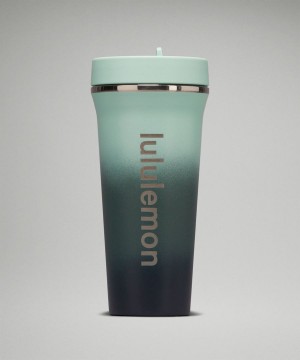 Lululemon Back to Life Tumbler 24oz Wasserflaschen Damen Mintfarben Navy | 9812EJLNT