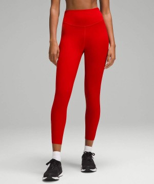 Lululemon Base Pace High-Rise 25" Leggings Damen Dunkelrot | 1980EKJLS