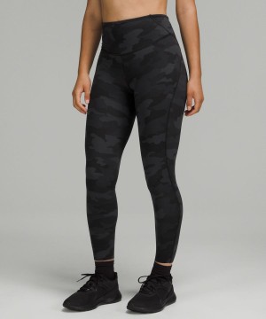 Lululemon Base Pace High-Rise 25" Leggings Damen Camouflage Schwarz Mehrfarbig | 8106DXMLW