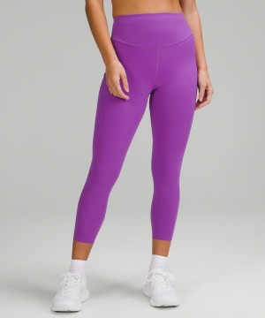 Lululemon Base Pace High-Rise Crop 23" Leggings Damen Lila | 1469JIKYV