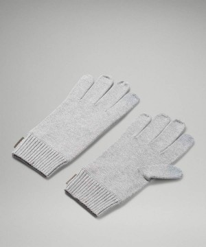 Lululemon Cold Pursuit Knit Handschuhe Herren Grau | 1637YSWZR