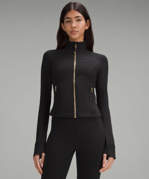 Lululemon Cropped Nulu Define Jacke Damen Schwarz Gold | 8419SZFYC