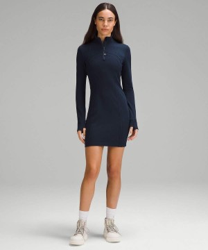 Lululemon Define Luon Long-Sleeve Kleid Damen Navy | 4753YPSMX