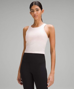 Lululemon Ebb to Street Cropped Racerback Tanktop Damen Hellrot | 2971BWZYE