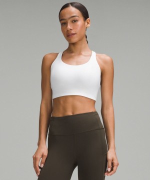 Lululemon Energy Bra High Support, B–DDD Cups Sport BH Damen Weiß | 8659BZMWL