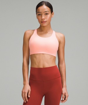 Lululemon Energy Bra High Support, B–DDD Cups Sport BH Damen Rosa | 4325GEVZW