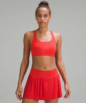 Lululemon Energy Bra Medium Support, B–D Cups Sport BH Damen Rot | 2601KYVAD