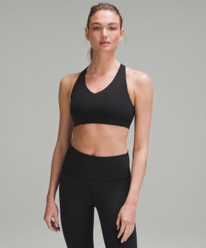 Lululemon Envital Bra Medium Support B/C Cup Sport BH Damen Schwarz | 0356RPSEV