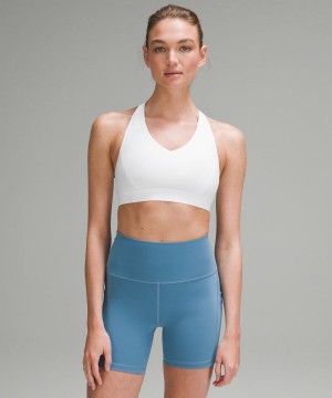 Lululemon Envital Bra Medium Support B/C Cup Sport BH Damen Weiß | 1268TIEUY