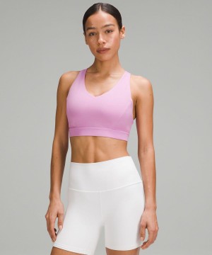 Lululemon Envital Bra Medium Support, D/DD Cup Sport BH Damen Lila | 5829HWAFE