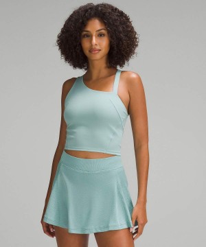 Lululemon Everlux Asymmetrical Tennis Tanktop Damen Türkis | 8564EJWRS