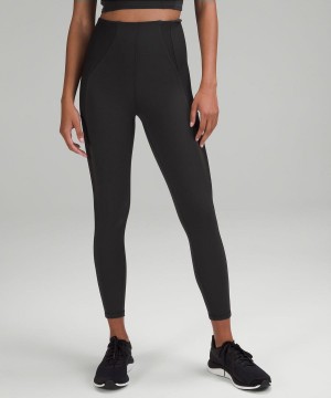 Lululemon Everlux and Mesh Super-High-Rise 25" Sport Leggings Damen Schwarz | 2860NZIER