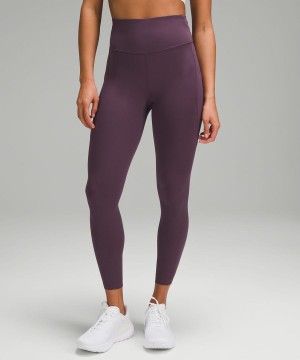 Lululemon Fast and Free High-Rise 25” Pockets Updated Leggings Damen Lila | 7849AITDM