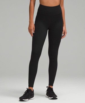 Lululemon Fast and Free High-Rise Thermal 28" Pockets Leggings Damen Schwarz | 2486CULPJ