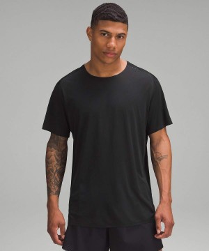 Lululemon Fast and Free Kurzes-Sleeve T-shirts Herren Schwarz | 4659IEKNP