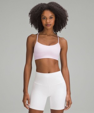 Lululemon Flow Y Bra Nulu Light Support, A–C Cups Sport BH Damen Rosa | 8597UHOCQ