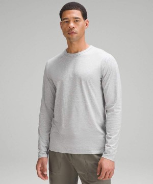 Lululemon Fundamental Langarmhemd Herren Silber | 6539AGSNO