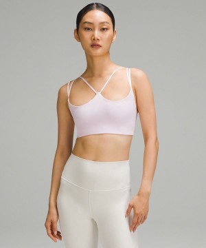 Lululemon Gerippt Nulu Riemchen Yoga Bra Light Support, A/B Cup Sport BH Damen Rosa | 9150UMHXD