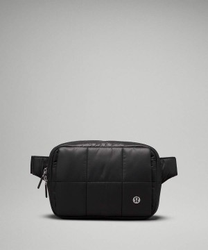 Lululemon Gesteppt Grid Hand Warmer 1.5L Gürteltasche Damen Schwarz | 9830WERFH