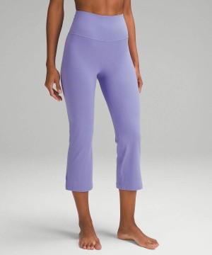 Lululemon Groove Super-High-Rise Crop 23" Nulu Leggings Damen Dunkellavendel | 9608ZFNGO