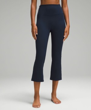 Lululemon Groove Super-High-Rise Crop 23" Nulu Leggings Damen Navy | 0387KQNRG