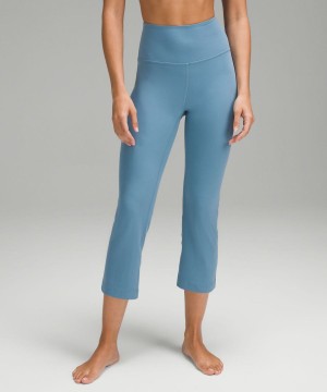 Lululemon Groove Super-High-Rise Crop 23" Nulu Leggings Damen Blau | 3287QYXMZ