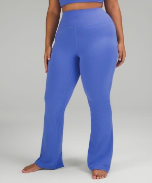 Lululemon Groove Super-High-Rise Flared Nulu Regular Leggings Damen Indigo | 7610ZUFBP