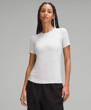 Lululemon Hold Tight Kurzes-Sleeve T-shirts Damen Hellgrau | 2690OUNKI