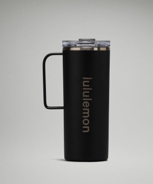 Lululemon Insulated Mug 20oz Wasserflaschen Damen Schwarz | 3069UEZWO