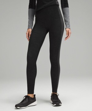 Lululemon Keep the Heat Thermal High-Rise 28" Colourblock Leggings Damen Schwarz Tiefesgrau | 2685EJSLV