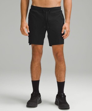 Lululemon License to Train Gefütterte 7" Kurze Hose Herren Schwarz | 0241JLKQY