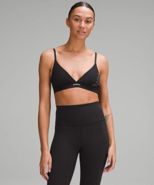 Lululemon License to Train Triangle Bra Light Support, A/B Cup Graphic Sport BH Damen Schwarz | 5371FNLOE