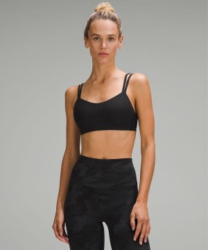 Lululemon Like a Cloud Gerippt Bra Light Support, B/C Cup Sport BH Damen Schwarz | 7596ZFSQK