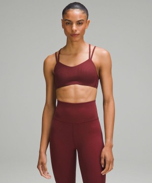 Lululemon Like a Cloud Gerippt Bra Light Support, B/C Cup Sport BH Damen Rot Bordeaux | 5219ZDNAY