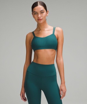 Lululemon Like a Cloud Gerippt Bra Light Support, B/C Cup Sport BH Damen Türkis | 0924IDSPR